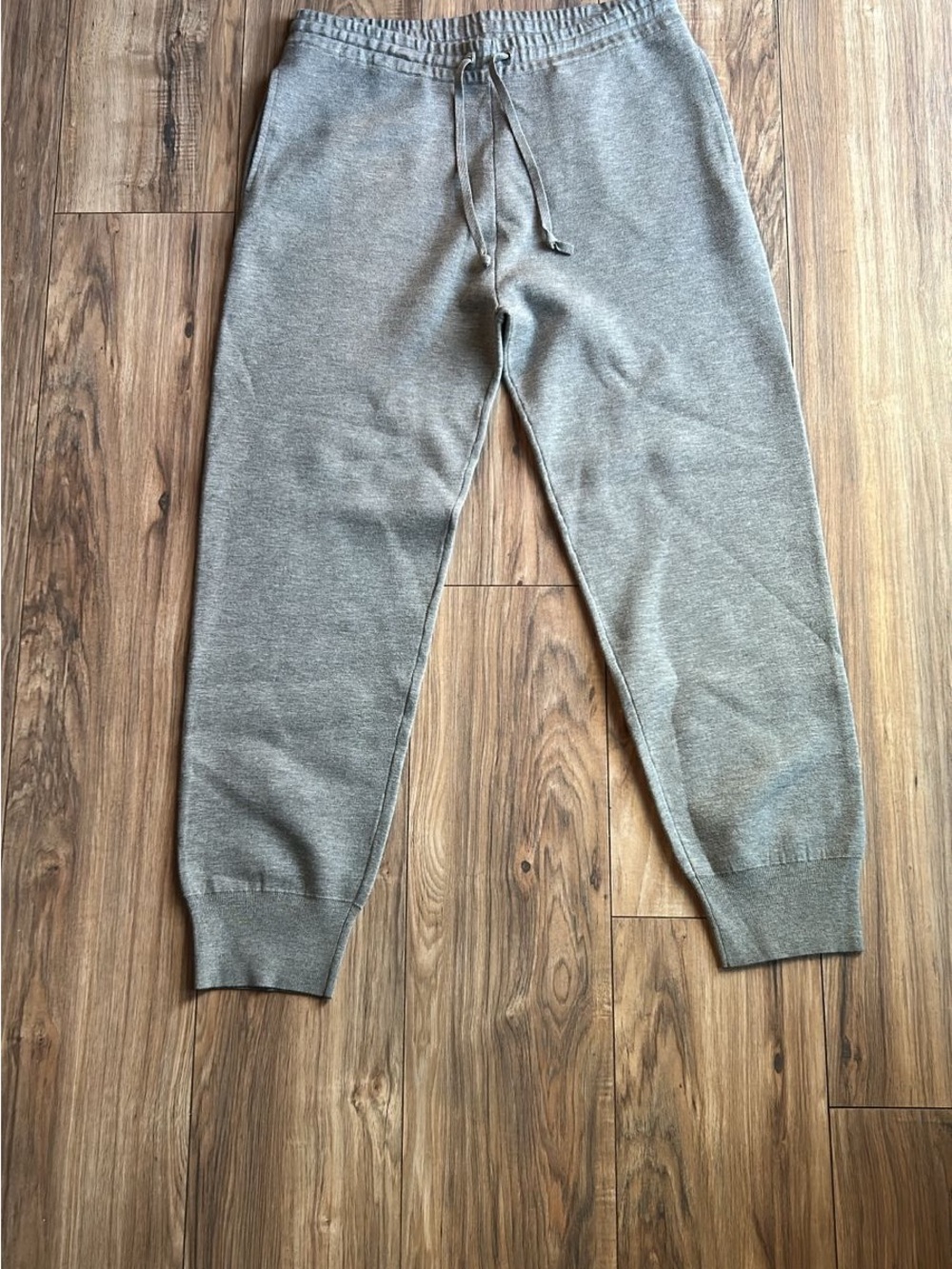 Sandro Men's Heather Gray Knit Jogger Pants